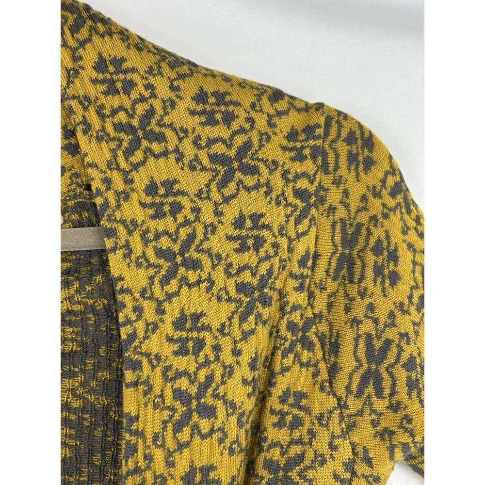 Anthropologie  Moth Women’s Medium 100% Wool Jacquard "Scarf Tied Cardigan" - Picture 11 of 11